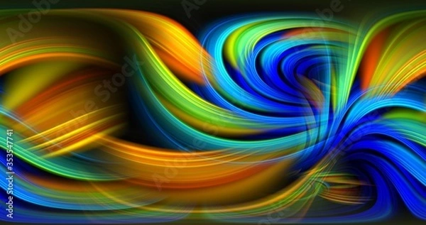 Obraz Abstract color lines create 3D rendering patterns