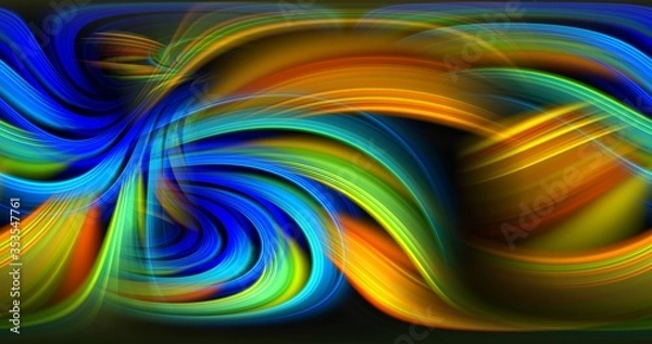 Obraz Abstract color lines create 3D rendering patterns