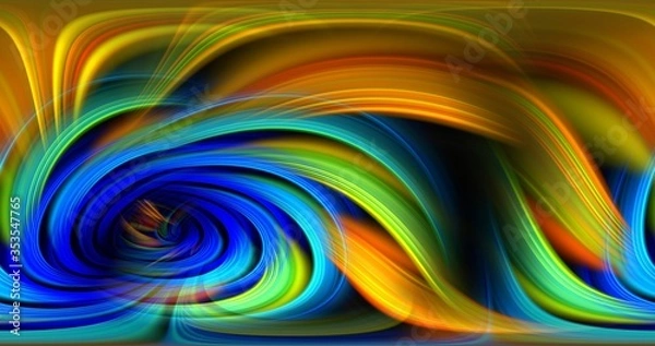 Obraz Abstract color lines create 3D rendering patterns