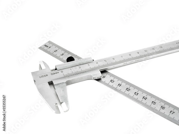 Fototapeta Sliding and ruler