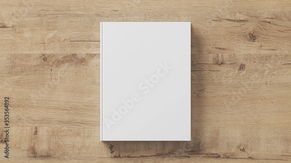 Fototapeta Blank book template for presentation. 3D rendering.