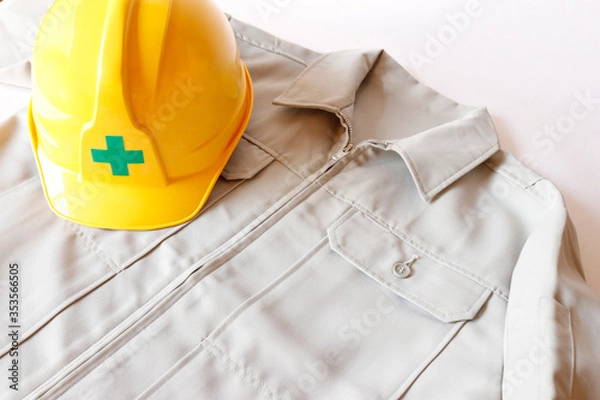 Fototapeta 建設現場 ヘルメット