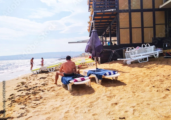 Fototapeta Крым Эллинги пляжи вид из окон отелей на море