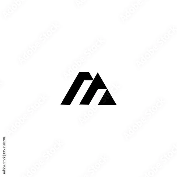 Fototapeta MA AM M A Letter Logo Design Template