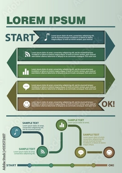 Fototapeta Web infographic