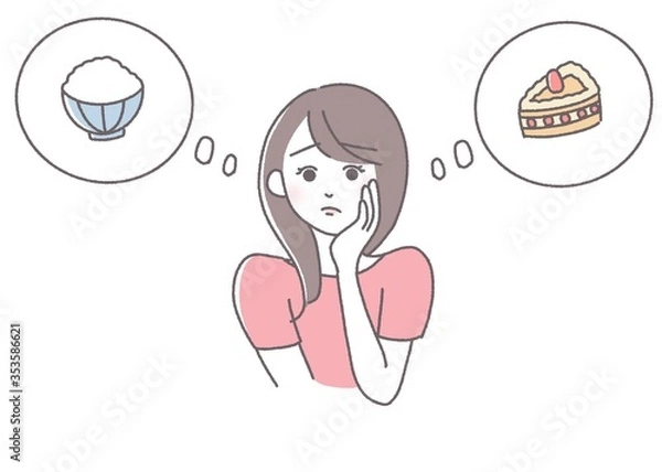 Obraz ダイエット　糖質制限　食事制限　ご飯　デザート