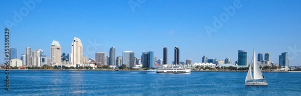 Obraz Panoramic View Of Downtown San Diego, California, USA
