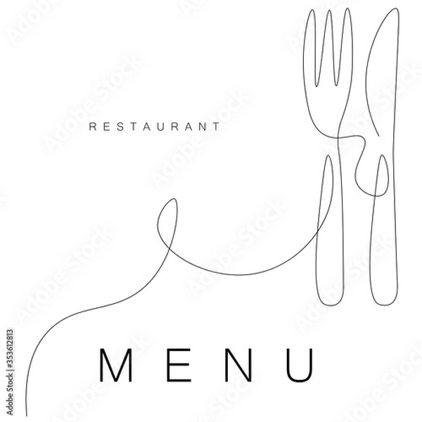 Fototapeta Restaurant menu design vector illustration