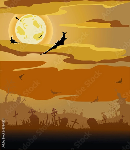 Obraz Halloween night background
