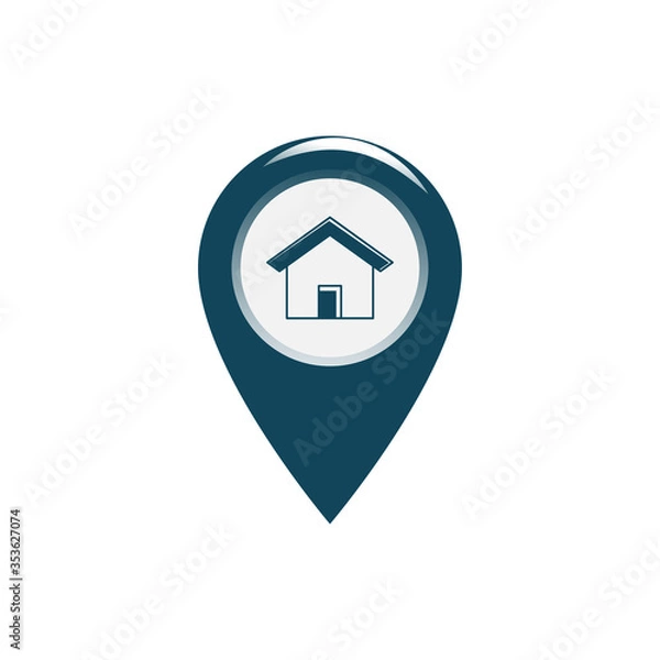 Fototapeta pointer home icon