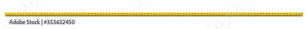Fototapeta Measure Tape ruler metric measurement. 100 centimeters metric vector ruler with yellow and black color. School equipment