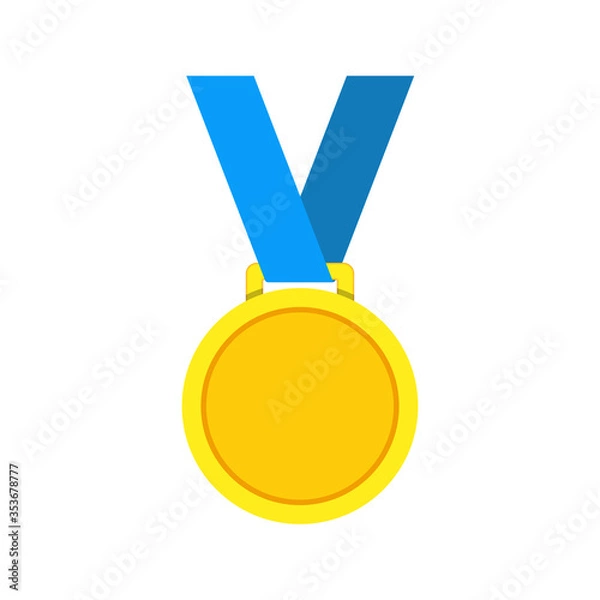 Obraz Winner icon. Golden  medal. Badge with number one. Award vector icon isolated on white background. Great for mobile app, web design, print materials, etc.