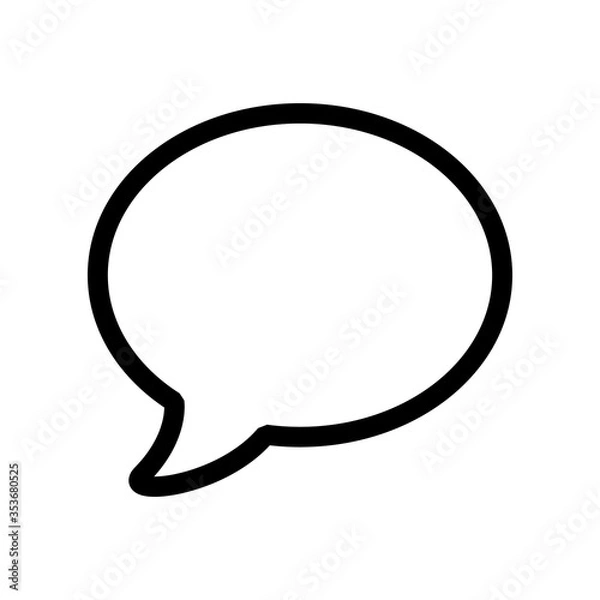 Fototapeta Flat vector chat message bubbles icon  isolated on white background.