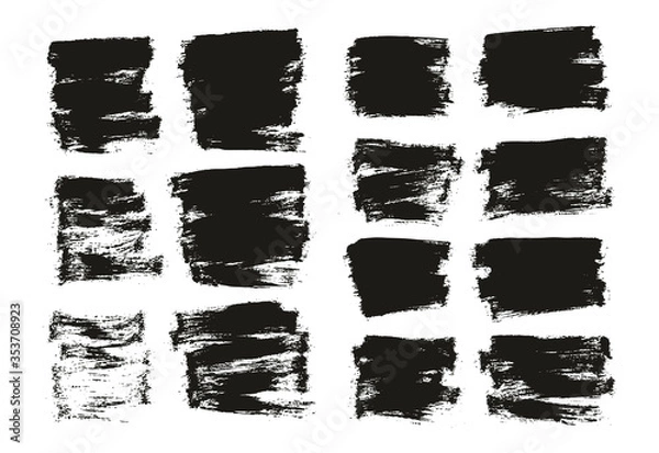 Fototapeta Flat Paint Brush Thin Half Background Mix High Detail Abstract Vector Background Set 