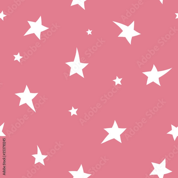 Fototapeta Asterisks.  Seamless pattern. Design for fabric, wrapping paper, background, wallpaper. Vector.