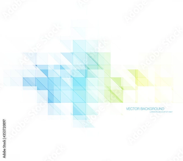 Fototapeta Vector modern colorful geometric pattern, triangular mosaic background