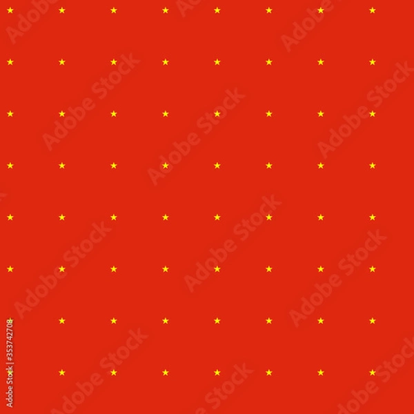Obraz tiny seamless yellow star on red background
