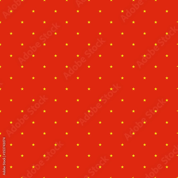Obraz tiny seamless yellow star on red background
