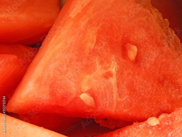 Fototapeta close up of a slice of watermelon