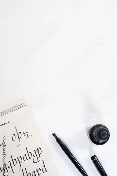 Obraz Calligraphy Flat Lay