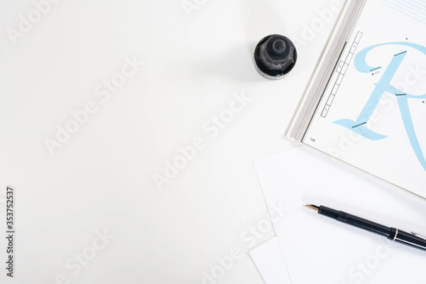 Obraz Vintage Calligraphy Flat Lay