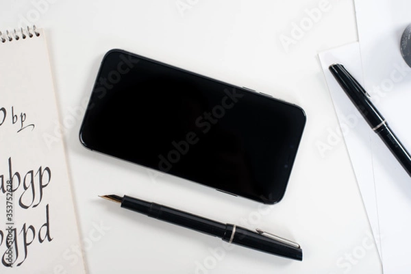 Obraz Vintage Calligraphy Flat Lay