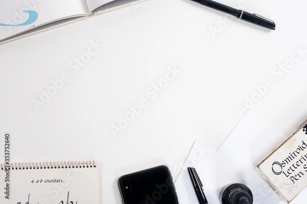 Obraz Vintage Calligraphy Flat Lay