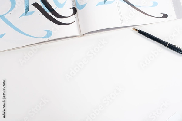 Fototapeta Vintage Calligraphy Flat Lay