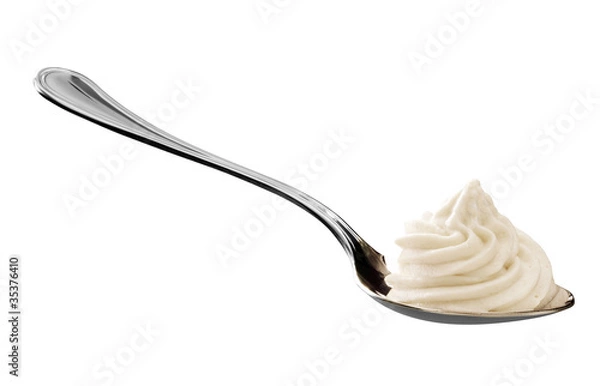 Obraz Whipped cream on a spoon