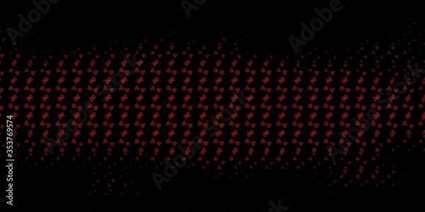 Obraz Dark Red vector texture with religion symbols.