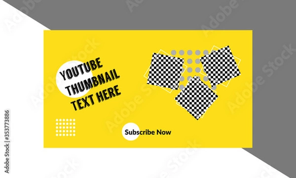 Obraz  Thumbnail Template Design - vector