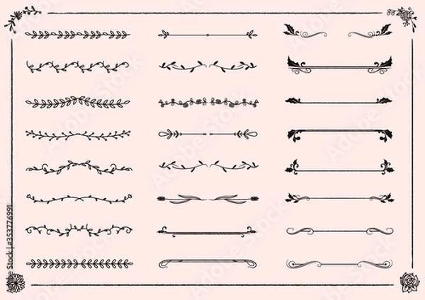 Obraz ヴィンテージ飾り罫セット