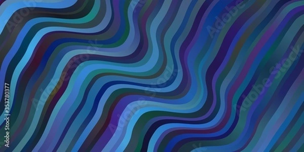 Fototapeta Light BLUE vector backdrop with curves.