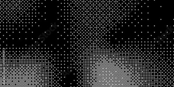 Fototapeta Abstract monochrome half-ton White and black texture with dot