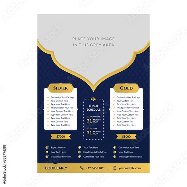 Fototapeta islamic flyer design template vector