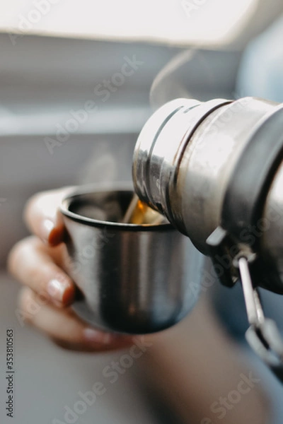 Obraz coffee maker with coffee cup