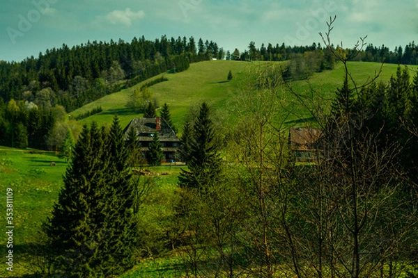 Fototapeta Góry Suche w okolicach Wałbrzycha w Polsce. Suche Mountains near Wałbrzych in Poland.
