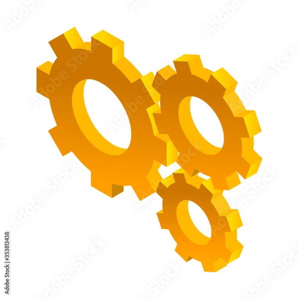 Obraz gears in isometry