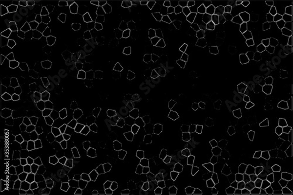 Obraz Abstract digital vector background with texture from hexagons, lines and dots.