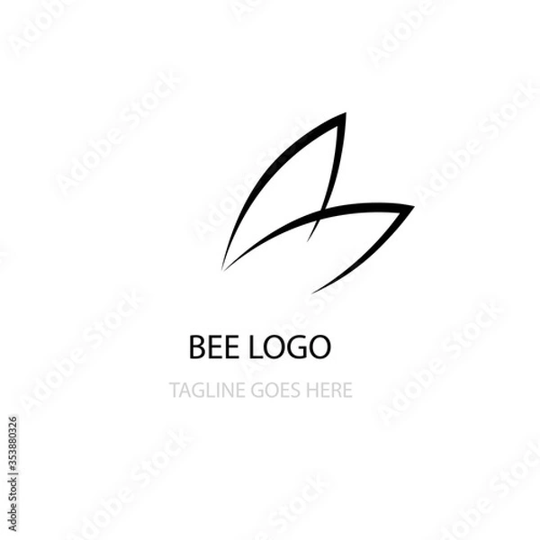 Fototapeta bee illustration icon logo vector design