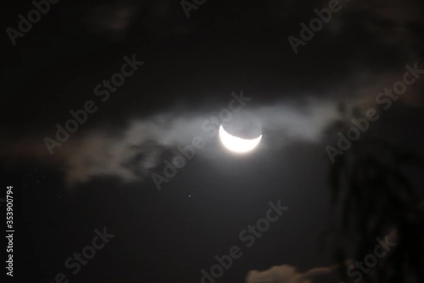 Fototapeta moon and clouds