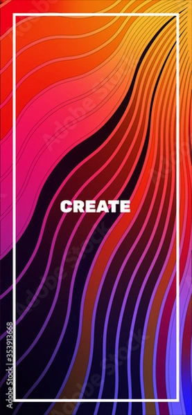 Obraz Abstract  gradient  wave. Vector vibrant background, with blending colors and textures. Vector Illustration For Wallpaper, Banner, Background, Card, Book Illustration, landing page
