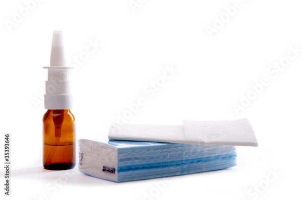 Obraz nose spray with tissue