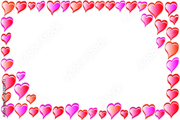 Obraz frame with hearts