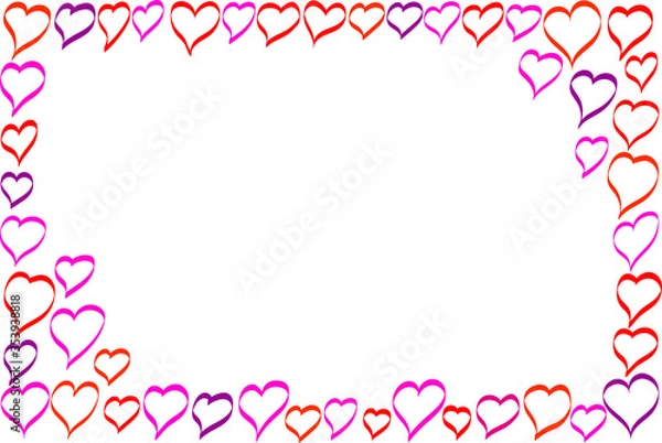 Obraz frame with hearts