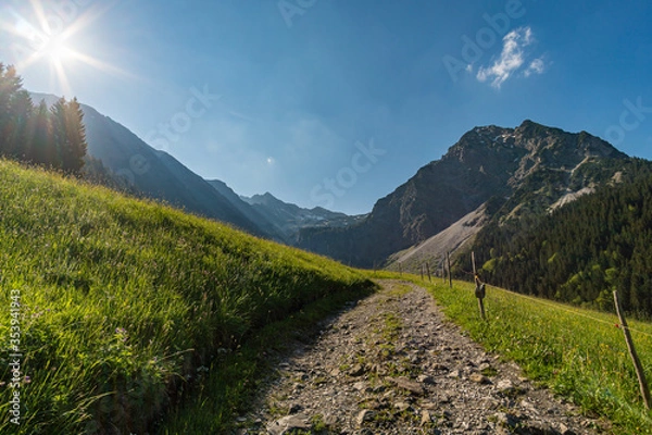 Obraz Mountain tour in the Allgau Alps