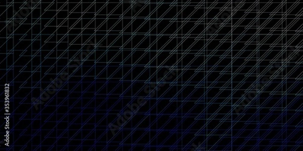 Obraz Dark BLUE vector texture with lines. Geometric abstract illustration with blurred lines. Pattern for booklets, leaflets.