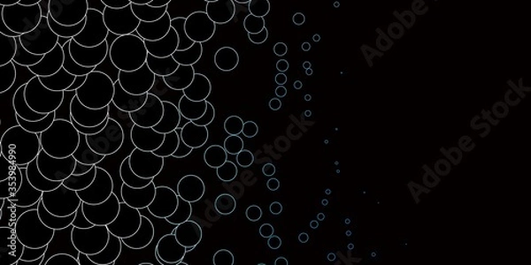Fototapeta Dark BLUE vector pattern with spheres. Colorful illustration with gradient dots in nature style. New template for a brand book.
