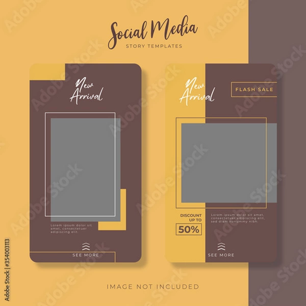 Fototapeta Classic Instagram stories templates for fashion sale. Design templates for social media story. Image not Included. Editable for your product promotion.