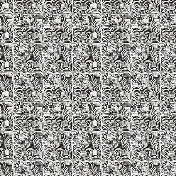 Obraz seamless monochrome pattern